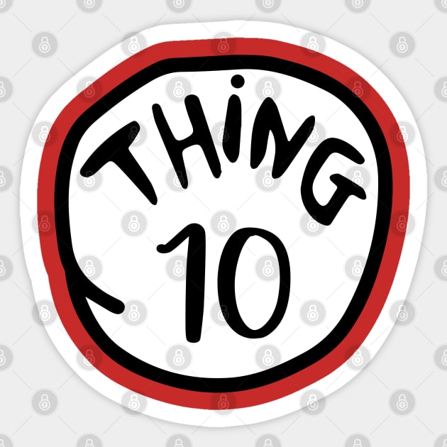 Thing 10 Sticker by archila